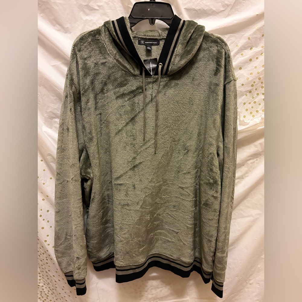 INC International Concepts Green Quarter-Zip Sweatshirt